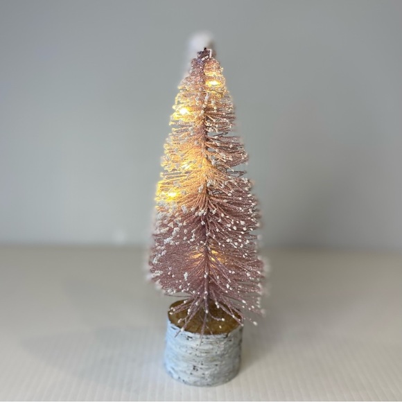 Cracker Barrel Light Up Christmas Bottle Brush Tree Pink - 1 In Box - Picture 11 of 12